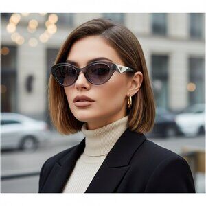 NEW Art Deco Chic Trendy Grey Sunglasses